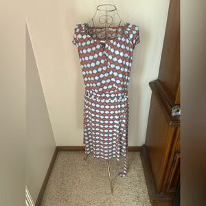 Laundry by Design Geometric Print Cap Sleeve Dress Size S